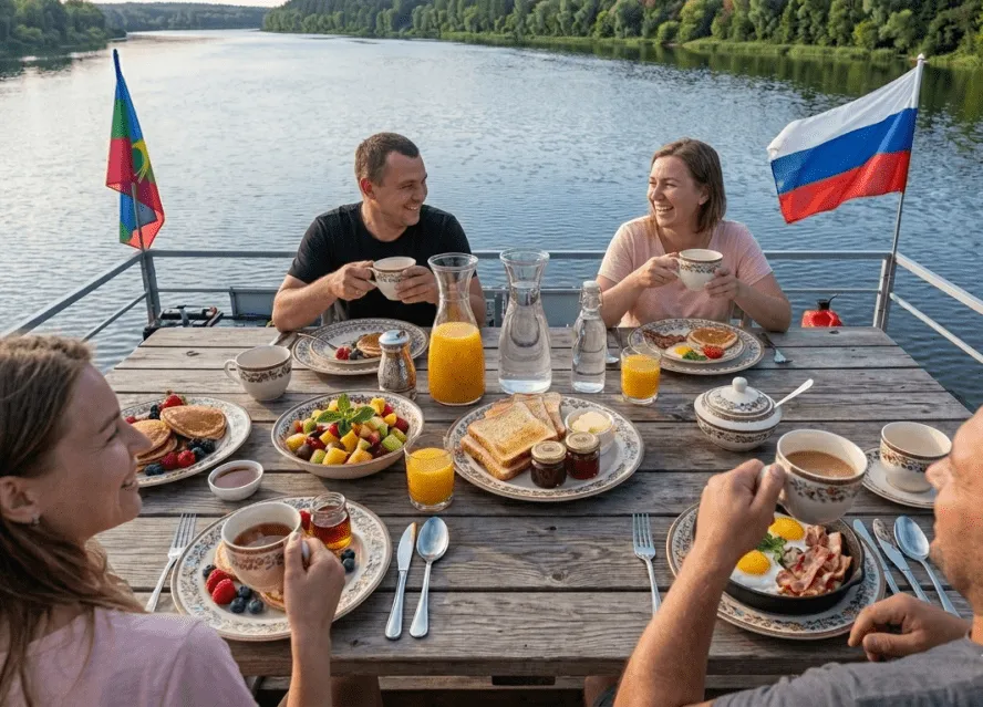 Рассвет на Дону с плота