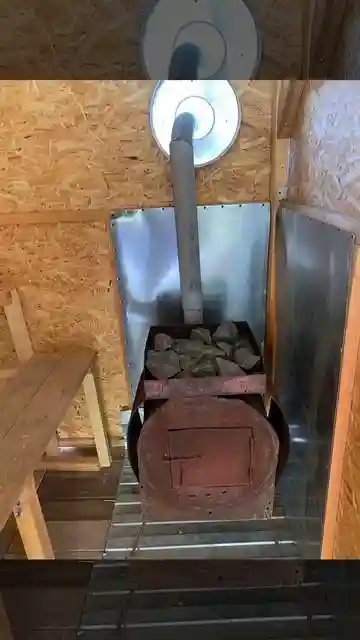 Баня на плоту внутри